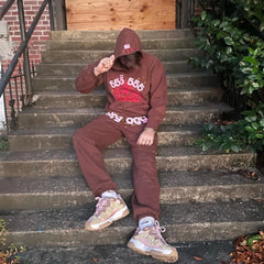 Sp5der Classic Sweatpant Brown