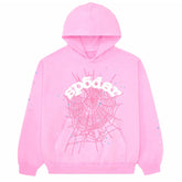 Sp5der OG Web Hoodie Pink