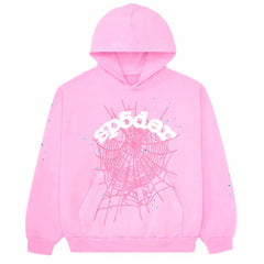 Sp5der OG Web Hoodie Pink