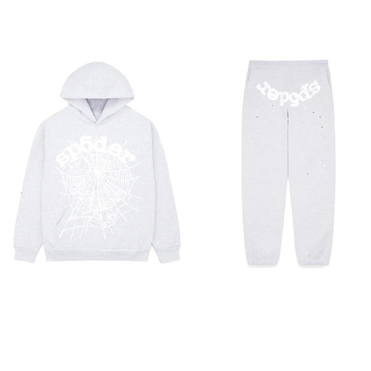 Sp5der OG Web Tracksuit Heather Grey