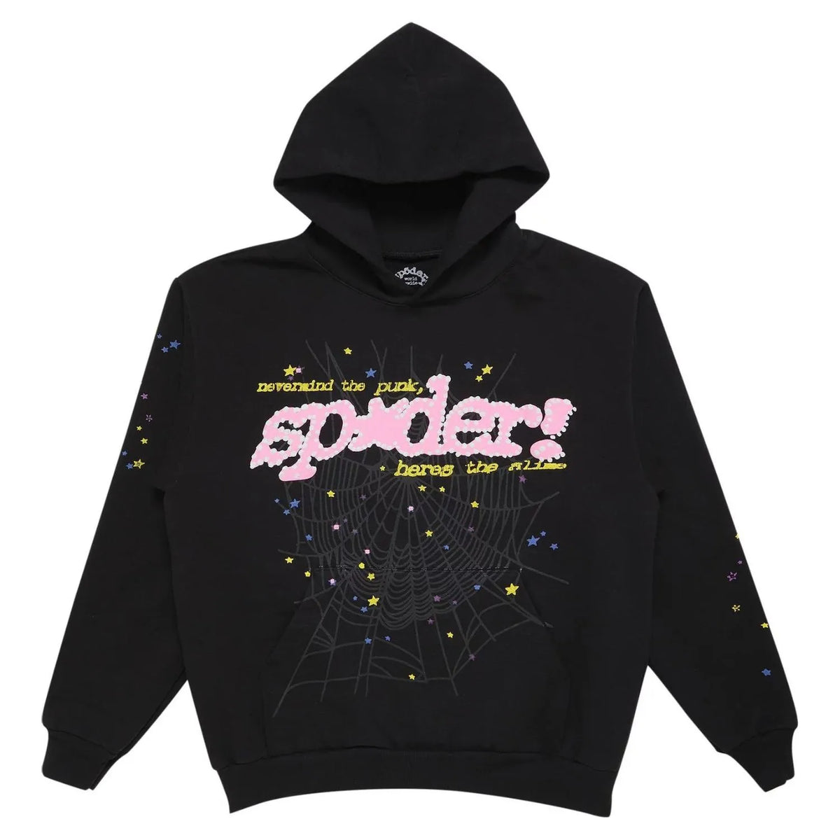 Sp5der P*NK Hoodie Black V2